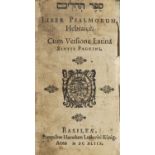 Judaica - - Liber psalmorum Hebraice,