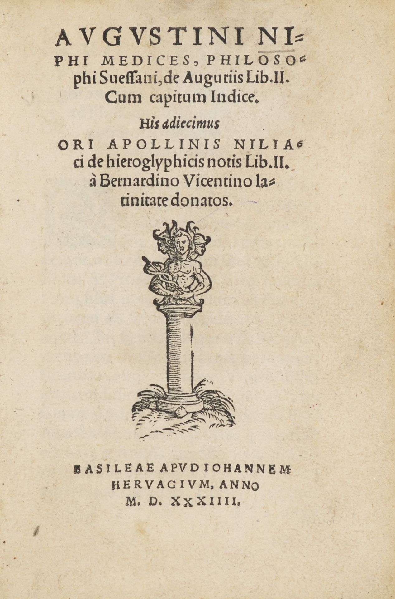 Agostino Nifo. Ori apollinis niliaci