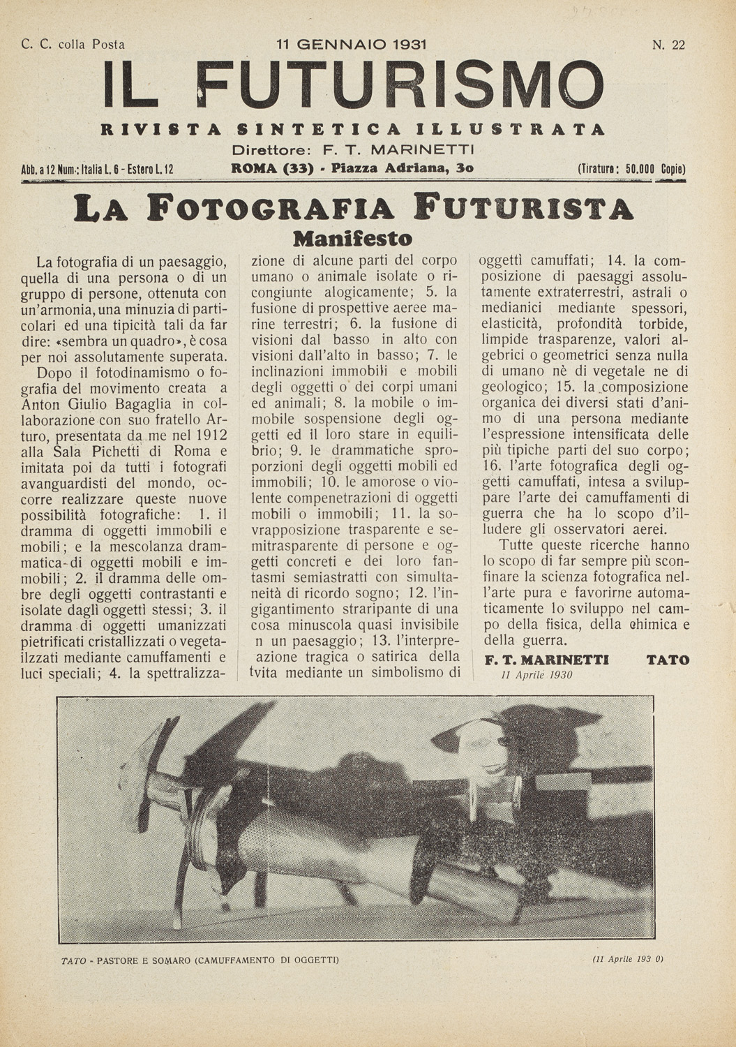Futurismus - - F. T. Marinetti, - Image 4 of 5