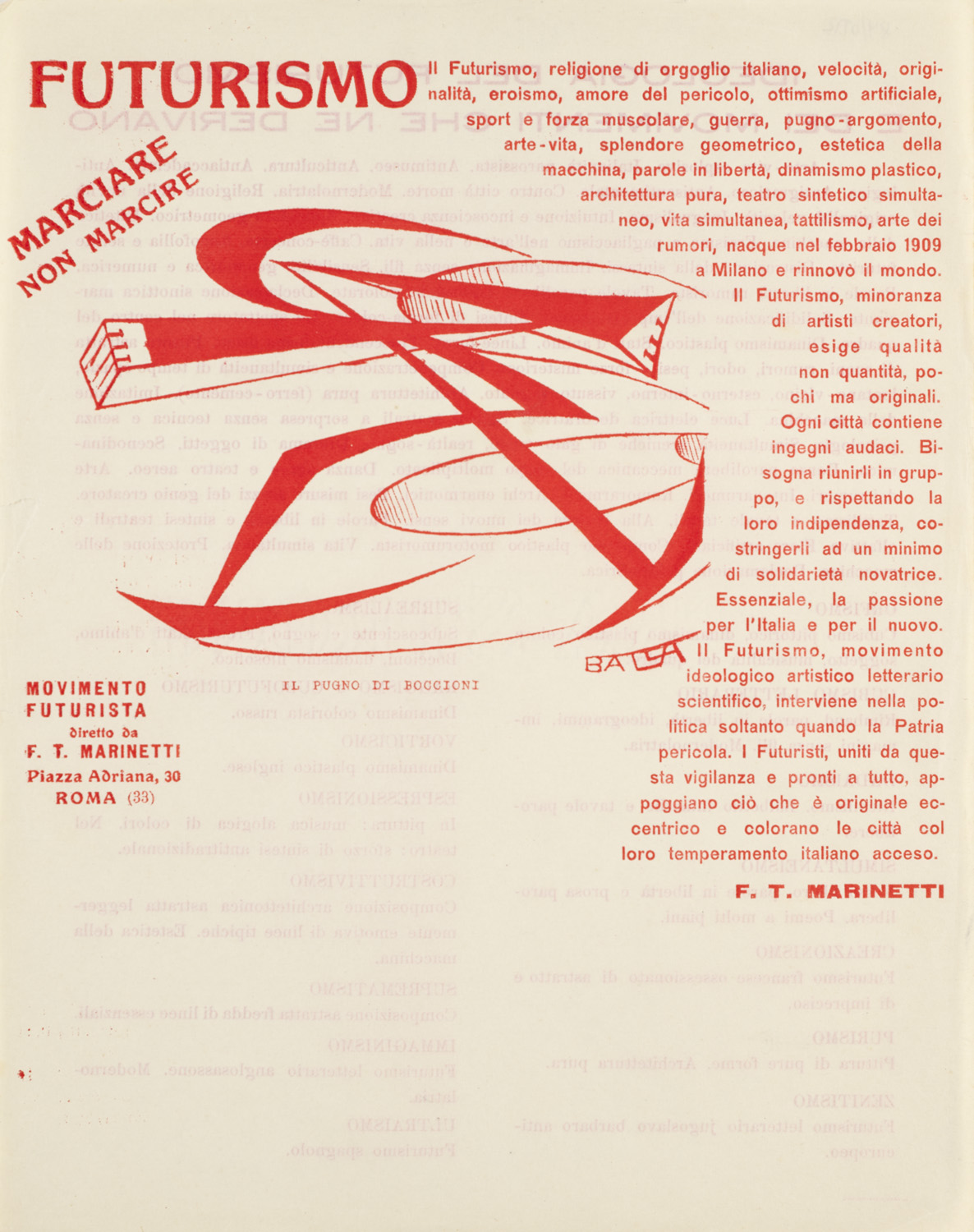 Futurismus - - F. T. Marinetti, - Image 2 of 5