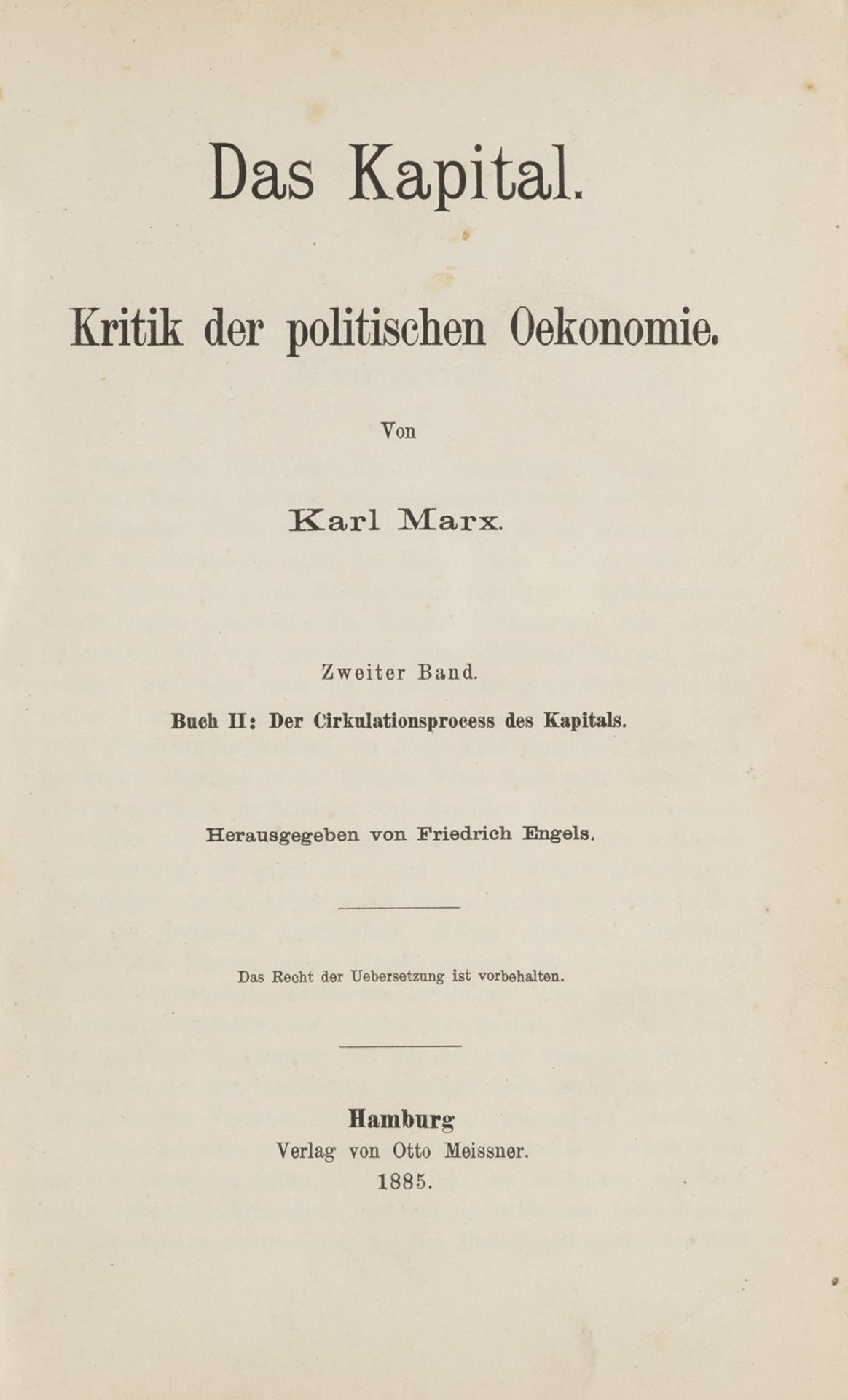 Sozialismus - - Karl Marx. Das