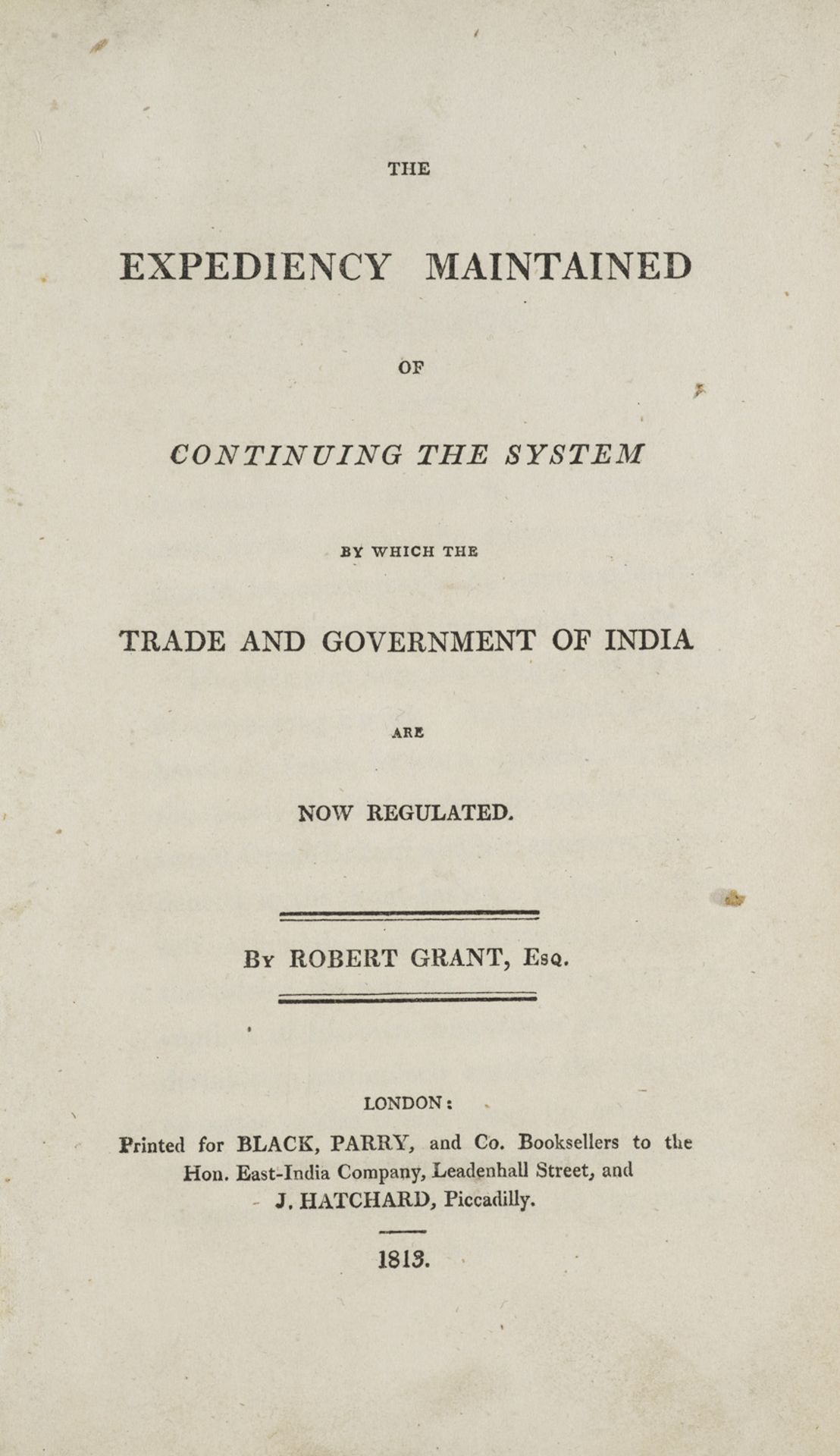 Indien - - Robert Grant. The