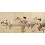 Chikanobu, Fuji, Original Japanese Woodblock Print