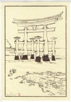 Paul Binnie, Torii Gate, Original Woodblock Print
