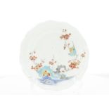 Round Saucer, Plum Blossoms, Japanese Ceramics