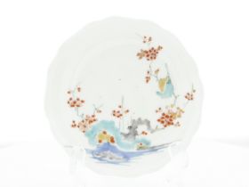 Round Saucer, Plum Blossoms, Japanese Ceramics