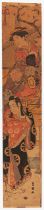 Toyokuni, Hashira-e, Kabuki Play, Original Japanese Print