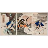 Toshiaki, War, Original Japanse Woodblock Print