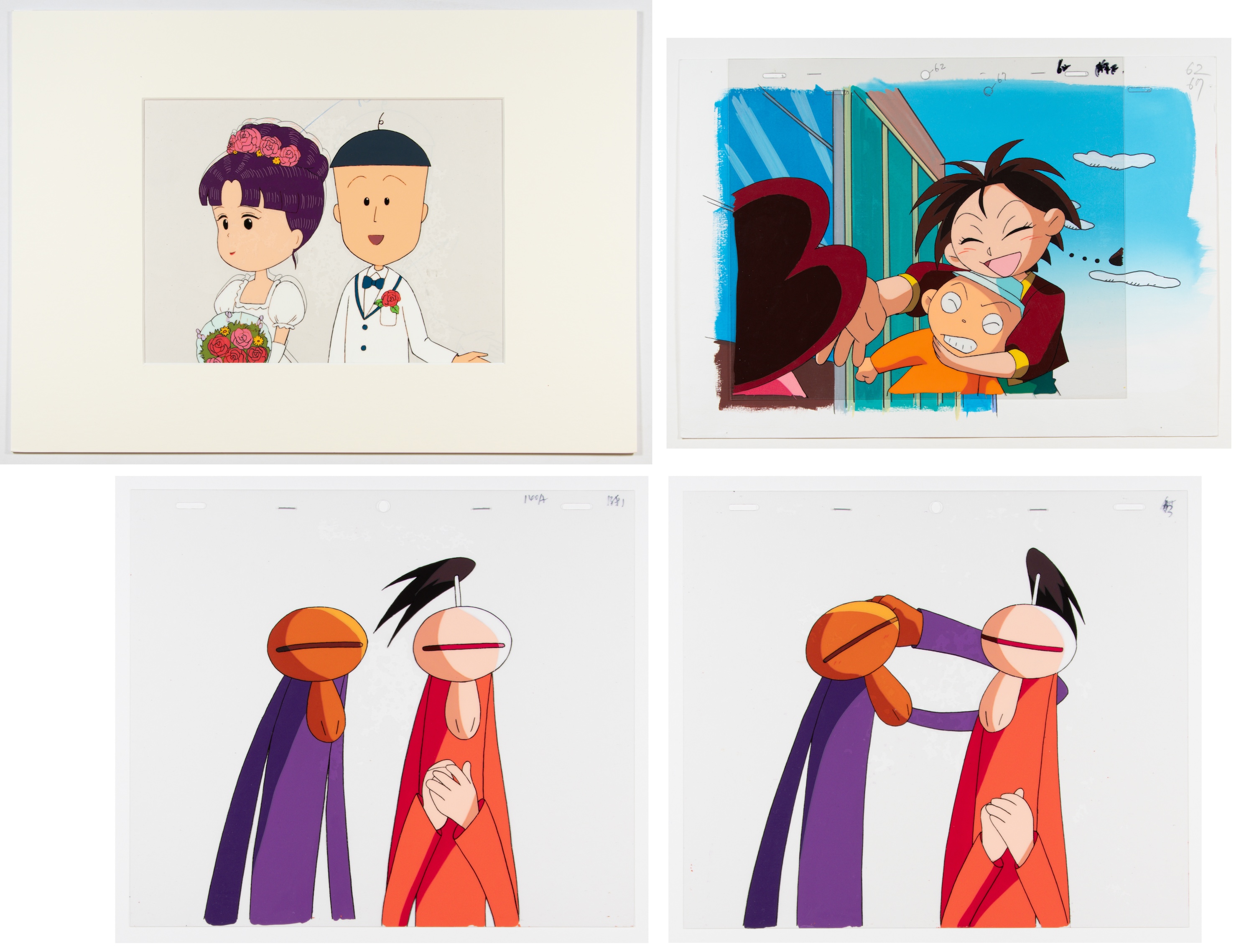 Set of 4, Anime, Original Japanese Production Cel