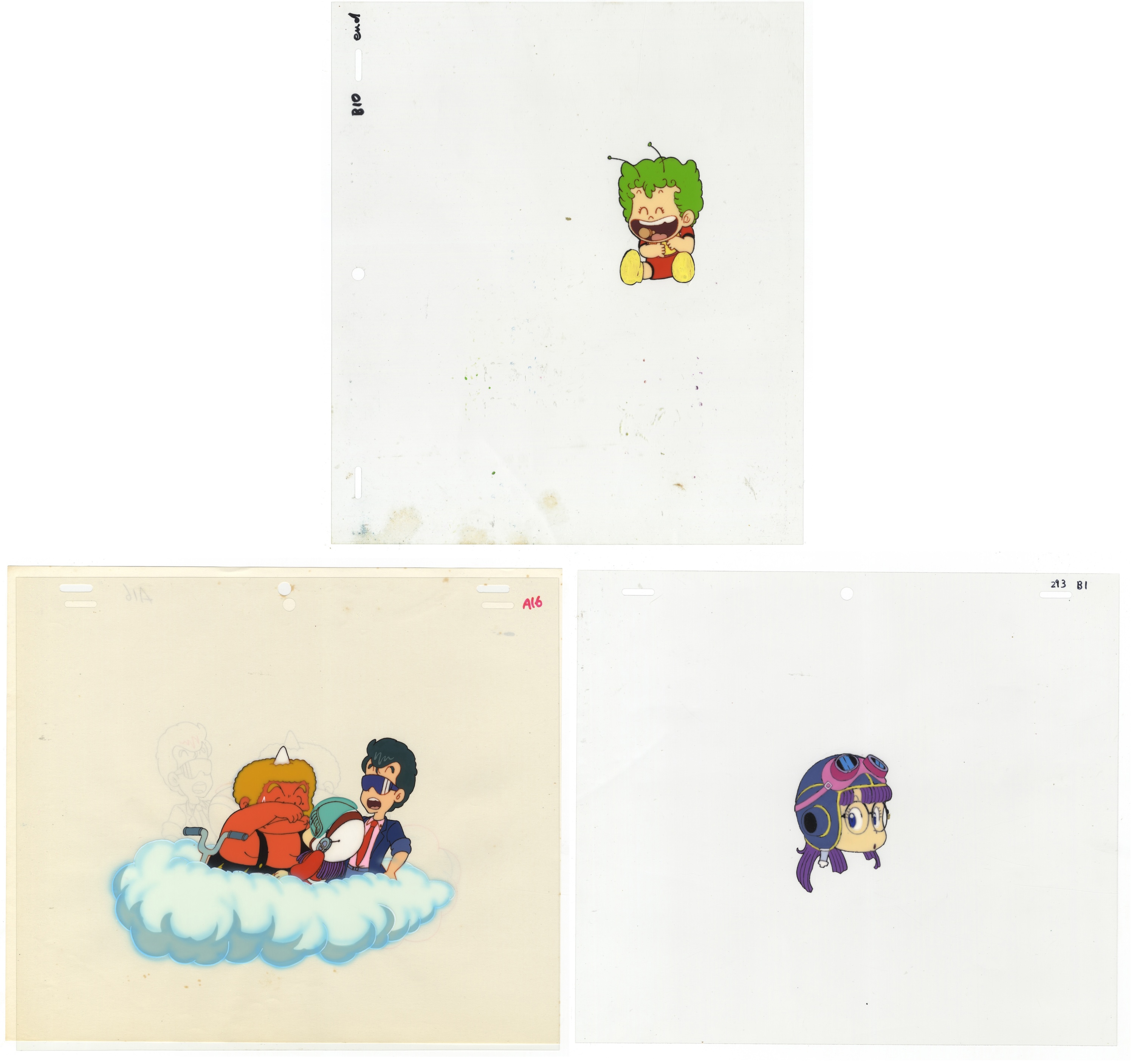 Dr. Slump, Set of 3, Japanese Anime Cel