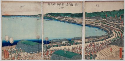Sadahide, Tokaido Road, Japanese Woodblock Print