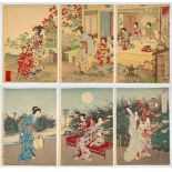 Nobukazu, Chikanobu, Set of 2 Japanese Woodblock Prints