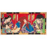 Kunichika, Kabuki, Mochiduki, Japanese Woodblock Print