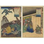 Kuniyoshi Utagawa, Set of 2, Japanese Woodblock Print
