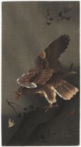 Koson Ohar, Eagle, Original Japanese Woodblock Print