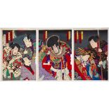 Kunichika, Kabuki play, Japanese Woodblock Print