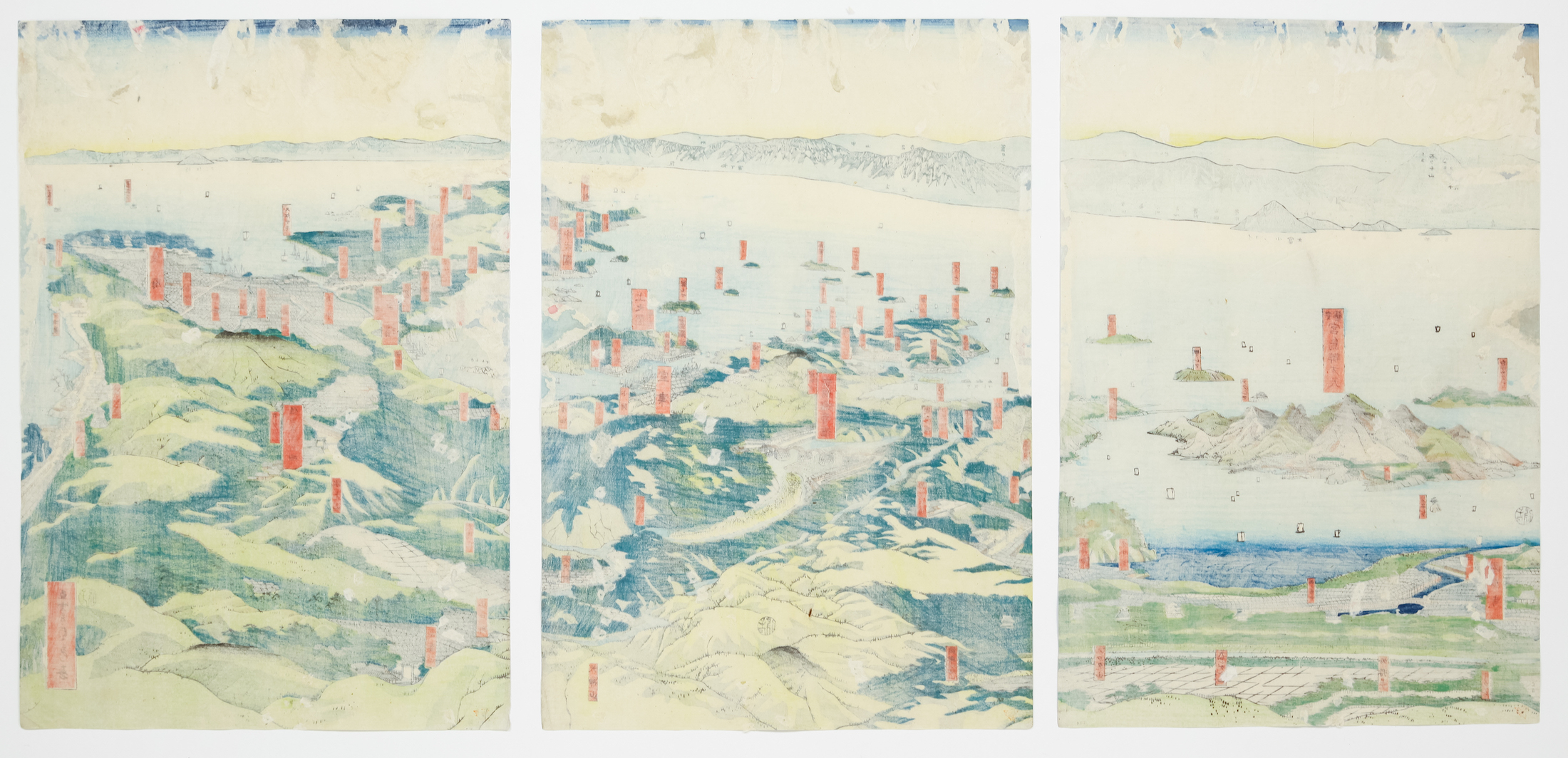 Sadahide, Hiroshima, Original Japanese Woodblock Print - Image 4 of 6