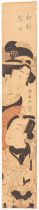 Shunsen Katsukawa, Lovers, Japanese Woodblock Print