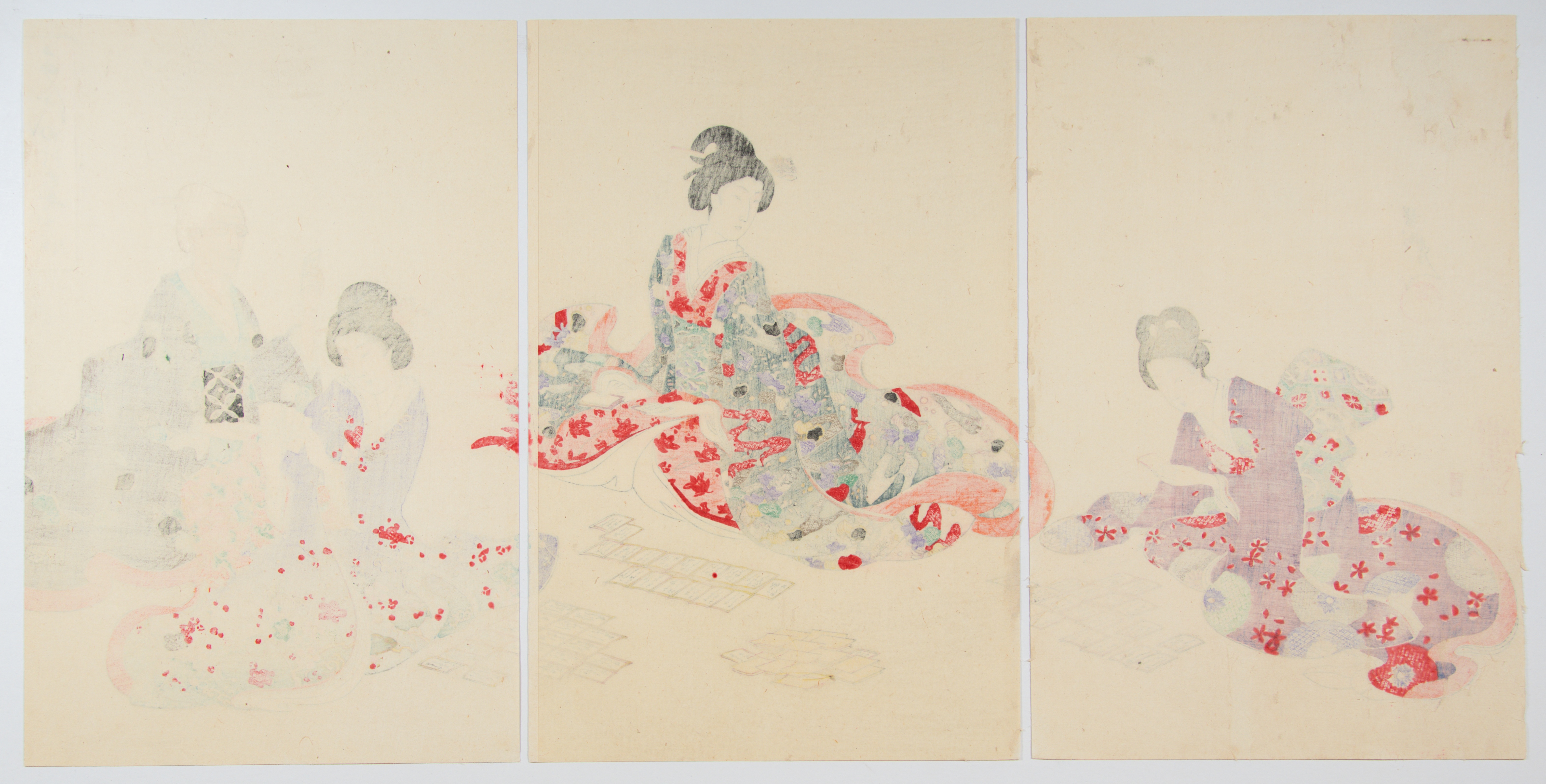 Chikanobu, Karuta Cards, Japanese Woodblock Print - Image 2 of 2