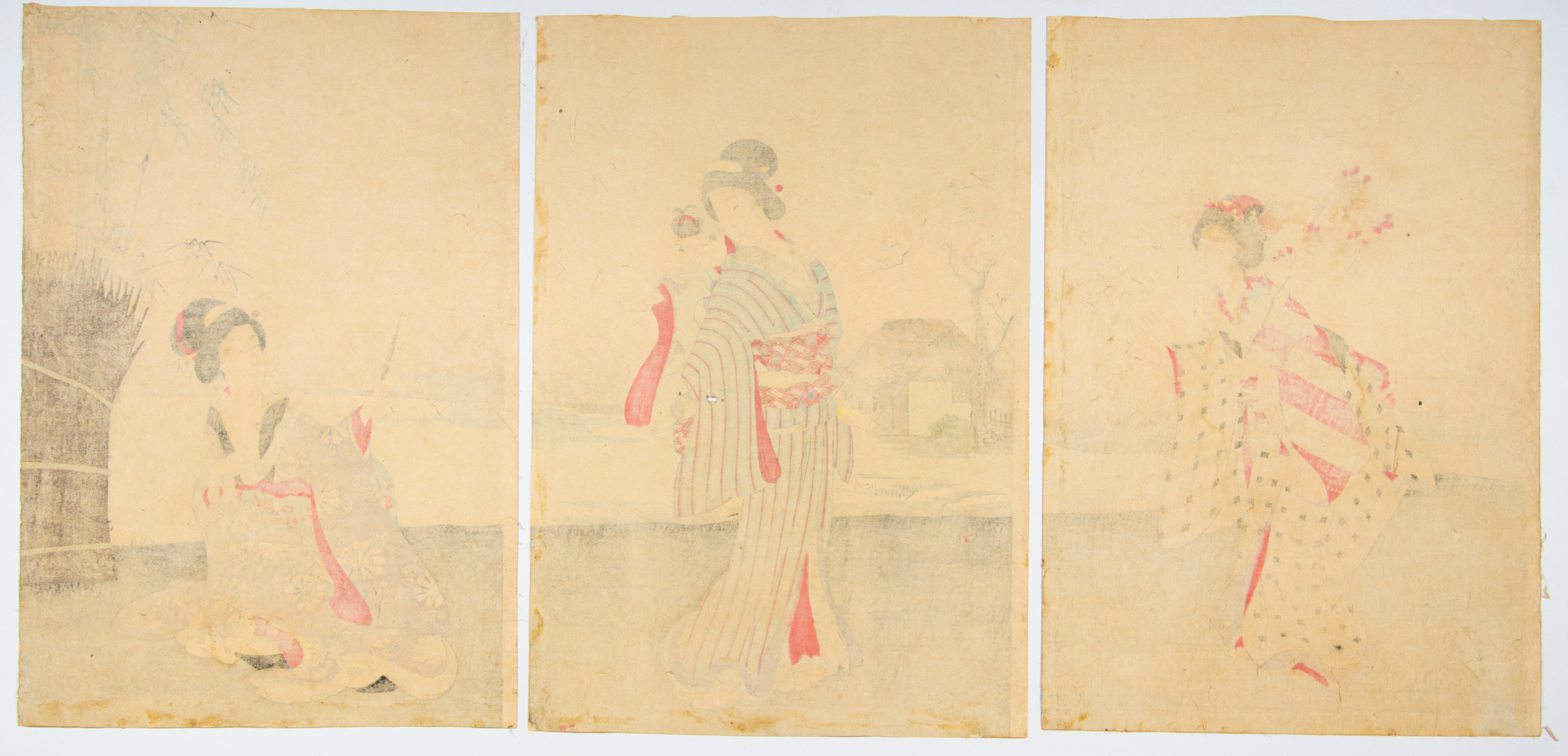 Chikanobu, Set of 2, Beauty, Japanese Woodblock Print - Image 3 of 5