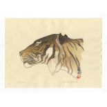 Toshi Yoshida, Tiger, Original Japanese Woodblock Print