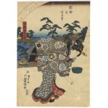 Toyokuni III, Sumida River, Japanese Woodblock Print