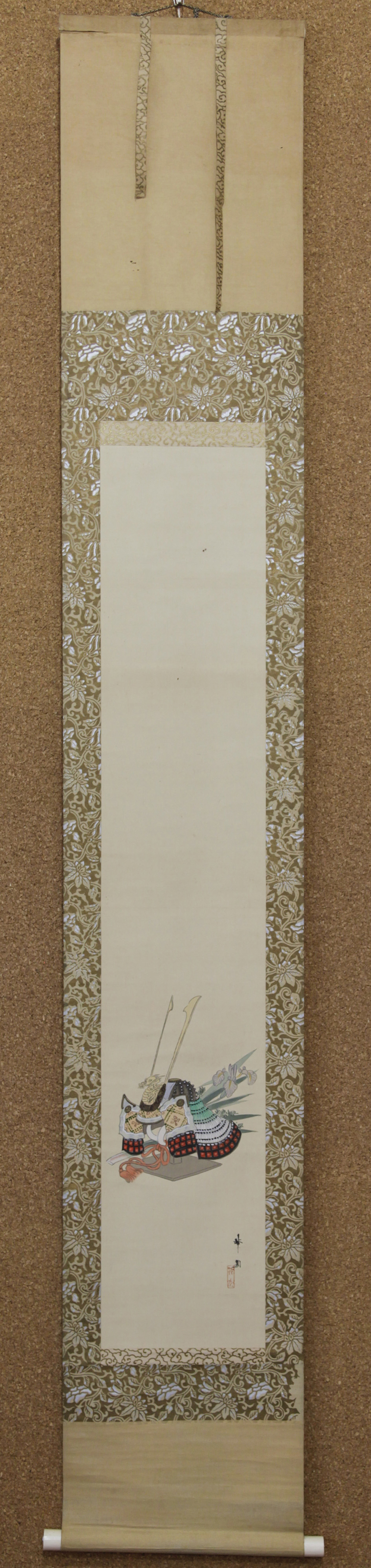 Original Japanese Hanging Scroll, Kabuto