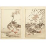 Keinen Imao, Kacho-ga, Geese, Japanese Woodblock Print