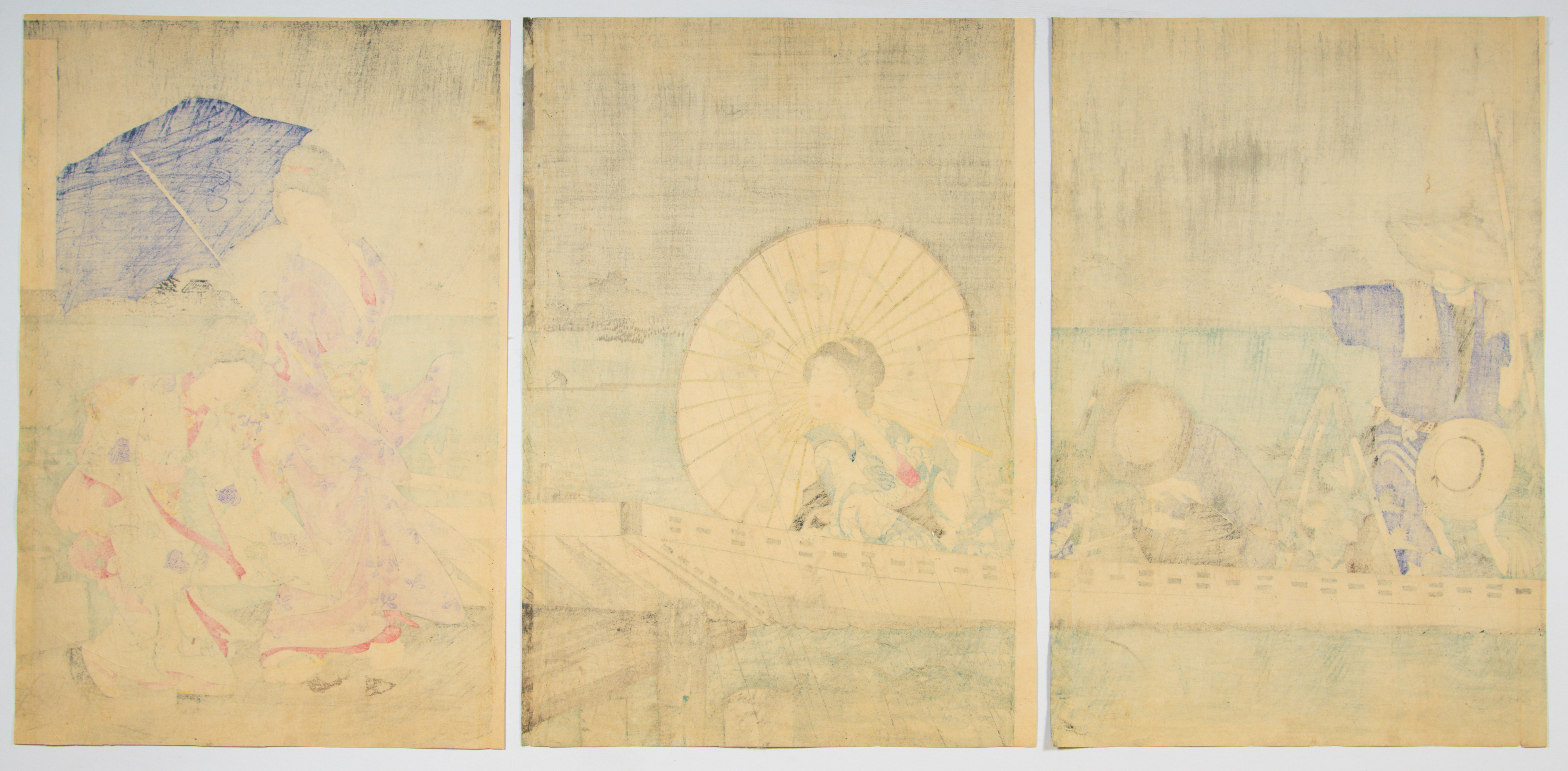 Chikanobu, Sumida, River, Japanese Woodblock Print - Image 2 of 2