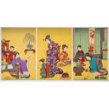 Nobukazu, Lady Etiquette, Japanese Woodblock Print