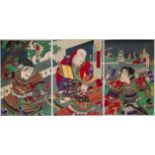 Chikanobu, Kabuki Play, Japanese Woodblock Print