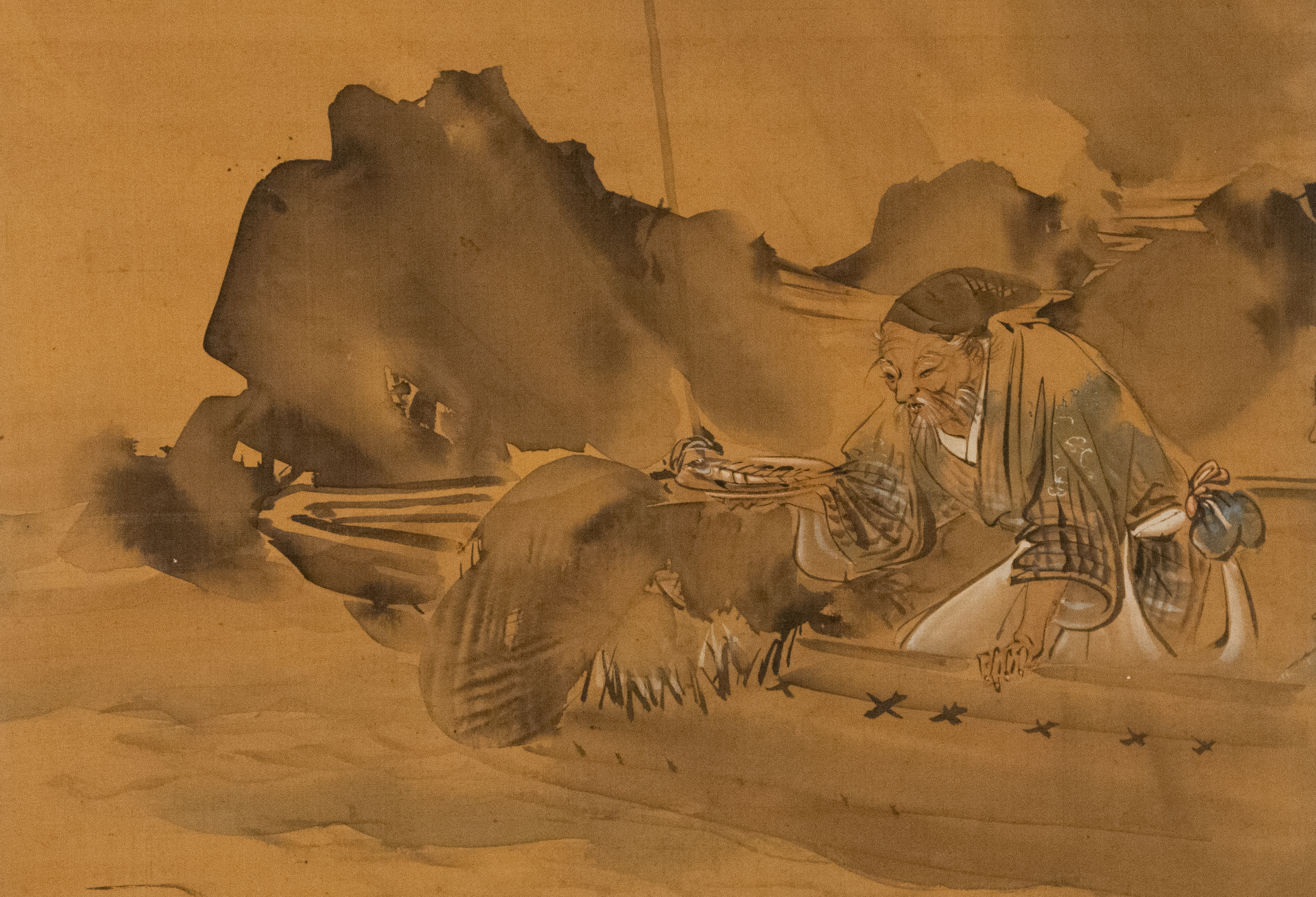 Kogyo Tsukioka, Original Japanese Hangin Scroll - Image 4 of 4
