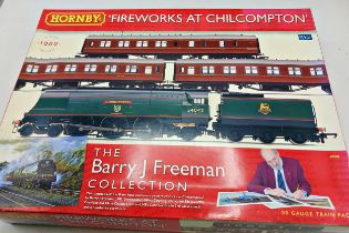 Boxed Hornby "Fireworks At Chilcompton" 00 Gauge train pack. Part of the Barry J Freeman collection.