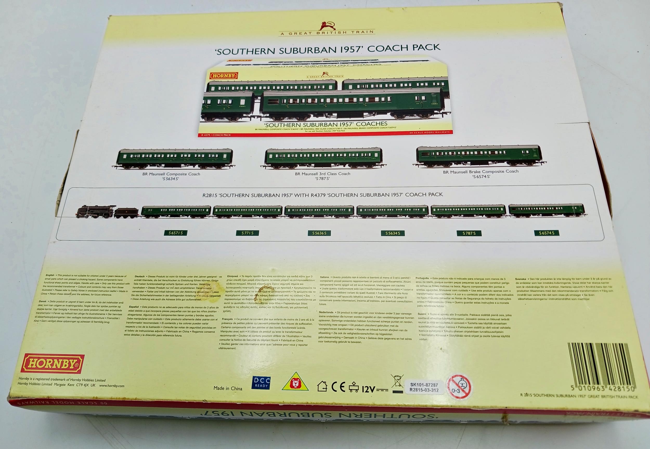 Boxed Hornby "Southern Suburban 1957" 00 Gauge train set. Includes COA. - Image 2 of 2