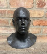 Unusual fibreglass death type mask of John Malkovich, 35cm high