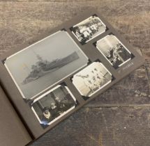 WWII & post war photograph album to include North African campaign, Navy related & personal