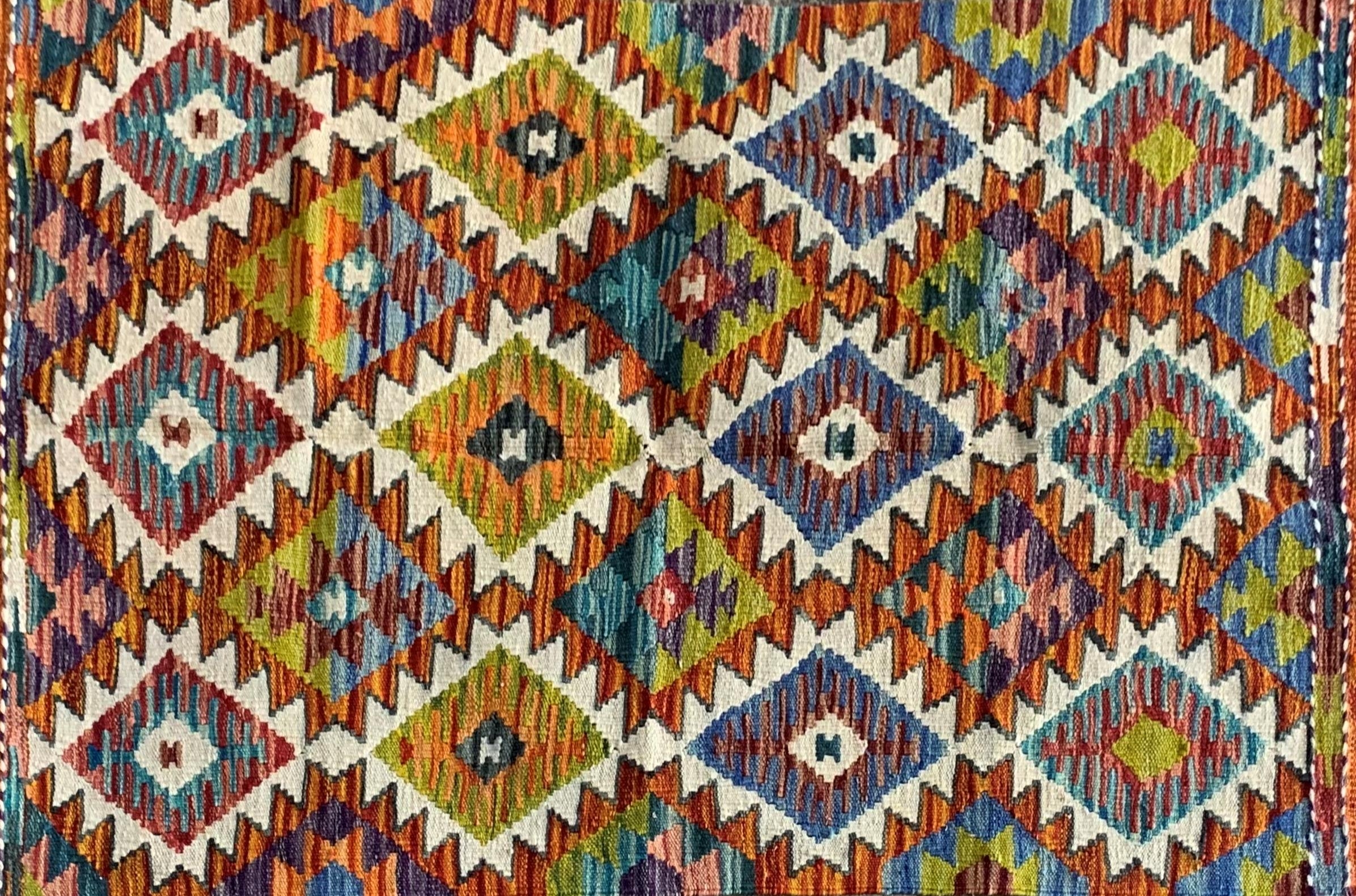 Chobi Kilim rug, 128 x 79cm