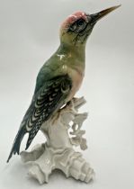 Karl Ens porcelain Woodpecker, 23cm high