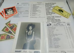 Collection of concert set lists including:- 4 Rolling Stones, Voodoo Lounge tour concerts, 1995; 4