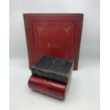 Collection Of Antique CDV Cards, Postcards & Pictures Held In An Album & Two Leather Cases.