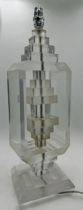 Karl Springer (1931-1991, German) - Magnificent mid century Lucite table lamp of graduated