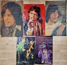 Four Mick Jagger photograph posters of various sizes (4)