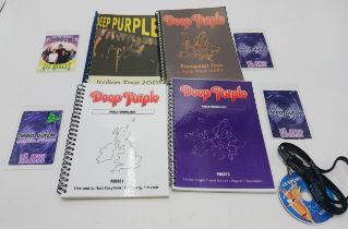 4 tour itineraries for Deep Purple. Includes Italian tour 2001, European tour 2001/2; 2002 World