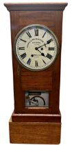 Good and rare Llewellyn's Machine Company time recorder, with Llewellyn's Patent, in mahogany case