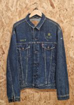 Vintage Simple Minds, Stockholm 1989 Tour, Levi Strauss, Denim Crew Jacket. Size L. Unworn