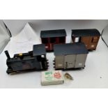 Rare Mamod steam engine locomotive SL1 Train with carriages. Includes original paperwork.