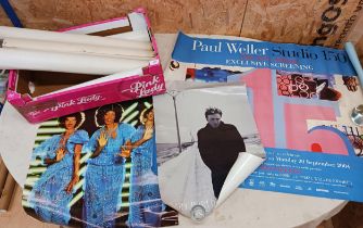 Thirteen music advertising posters of various sizes including Ray Davies, The Three Degrees, Paul