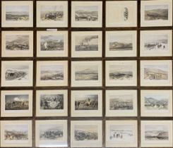 William Simson del E Walker lith - collection of 25 framed studies from 'A seat of War from the