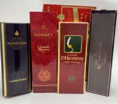 Quantity Of Boxed Vintage Alcohol To Include Gosset Champagne, Hennessey Cognac & Bells Whisky (7)