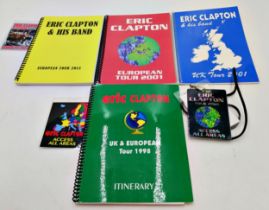 Tour itineraries for Eric Clapton :- UK and European tour 1998 with laminated pass. : Eric